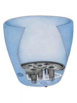 Viva Round Self-Watering Rolling Planter, 17.25” Diameter -PlantJoy Store 39325 002