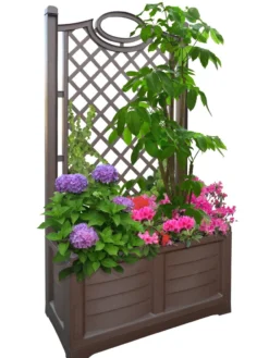 Separate Flower Box With Trellis 18 Separate Flower Box With Trellis -PlantJoy Store 3 4 crop 8613626 04V