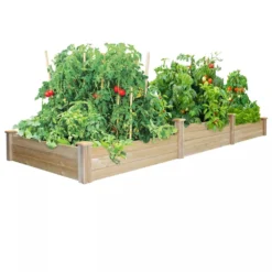 Pine Raised Garden Bed, 2'x4'x10.5" High -PlantJoy Store 8588181 01V tif