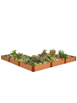 L-Shaped Composite Raised Bed, 12'x12' With 1" Boards -PlantJoy Store 8588254 04v