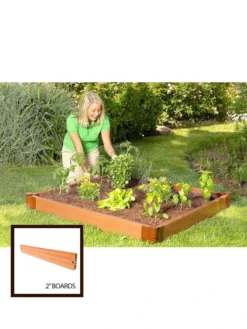 Classic Sienna Composite Raised Bed, 5-1/2" High With 2" Boards