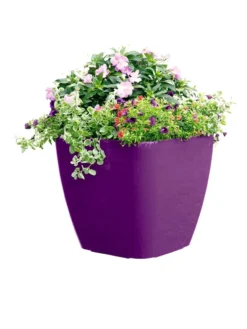 Viva Square Self-Watering Rolling Planter, 17.5" Diameter -PlantJoy Store 8589778PR 6126 tif