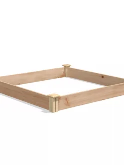 Cedar Raised Garden Bed, 4' X 4' X 6" -PlantJoy Store 8591724 04V tif