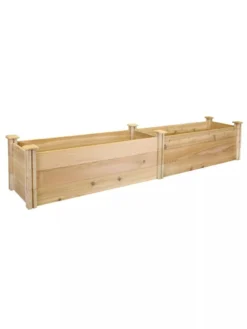 Premium Cedar Raised Garden Bed, 16" X 96" -PlantJoy Store 8593824 01V greenes premium cedar raised garden bed