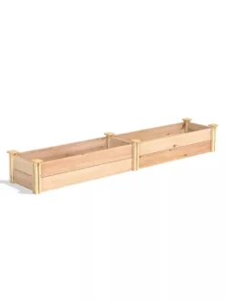 Premium Cedar Raised Garden Bed, 16" X 96" -PlantJoy Store 8593873 03V