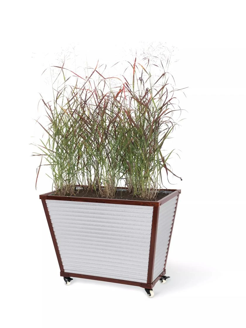 Tall Galvanized Self-Watering Trough Planter 2 Tall Galvanized Self-Watering Trough Planter - Image 2