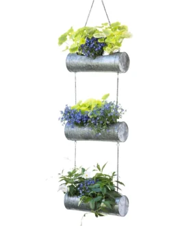 Galvanized Hanging Triple Planter -PlantJoy Store 8595213 6967 tif
