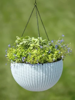 Weave Self-Watering Hanging Basket, 14" -PlantJoy Store 8596490 10307 tif