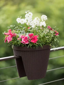 Weave Round Railing Planter, 11" -PlantJoy Store 8598370 8584 tif