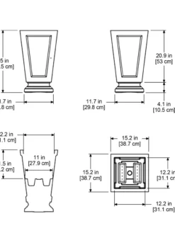 Kensington Self-Watering Tall Patio Planter, 25" -PlantJoy Store 8598549 07V tif