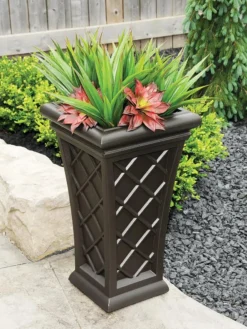 Carolina Self-Watering Tall Planter, 28" -PlantJoy Store 8598645 03V tif