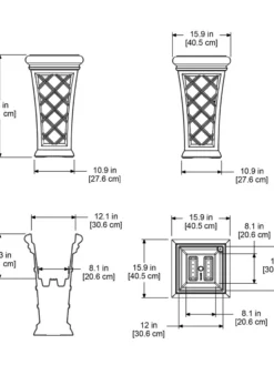 Carolina Self-Watering Tall Planter, 28" -PlantJoy Store 8598645 11V tif