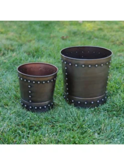 Riveted Planters, Set Of 2 -PlantJoy Store 8610032 01v