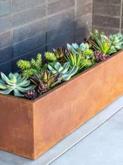 Veradek Metallic Series Corten Steel Window Box Planter, 36" 8 Veradek Metallic Series Corten Steel Window Box Planter, 36" -PlantJoy Store 8611609 02V tif