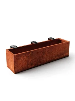 Veradek Metallic Series Corten Steel Railing Planters -PlantJoy Store 8611611 05v