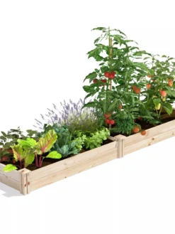 Pine Raised Garden Bed, 2' X 8' -PlantJoy Store 8612243 02V jpg