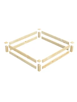 Pine Raised Garden Beds, 4'x4' -PlantJoy Store 8612249 01v