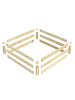 Pine Raised Garden Beds, 4'x4' -PlantJoy Store 8612250 01v