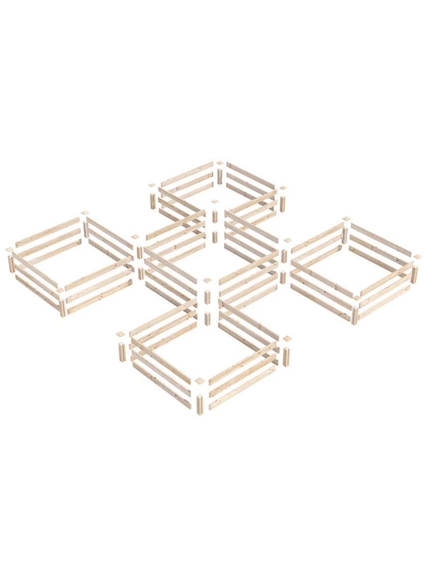 2-Tier Pine Raised Garden Bed, 80 Sqft.12'x12' 3 2-Tier Pine Raised Garden Bed, 80 Sqft.12'x12' - Image 3