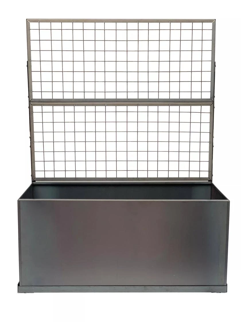 Nice Corten Trough Planters With Trellis 2 Nice Corten Trough Planters With Trellis - Image 2