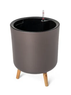 Ava Self-Watering Round Planter -PlantJoy Store 8612692 298 ava self watering round planter coffee