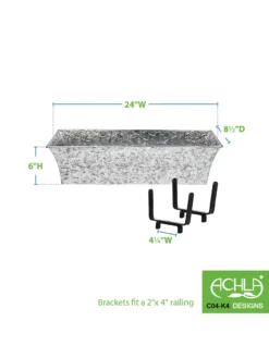 Achla Designs Handrail Flowerbox Bracket Kit For Rail -PlantJoy Store 8612883 02v