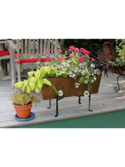 Achla Designs Copper Flower Box With Folding Stand -PlantJoy Store 8612914 04v