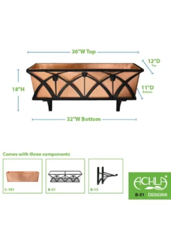 Achla Designs Rockwood Window Box 11 Achla Designs Rockwood Window Box -PlantJoy Store 8612918 03v