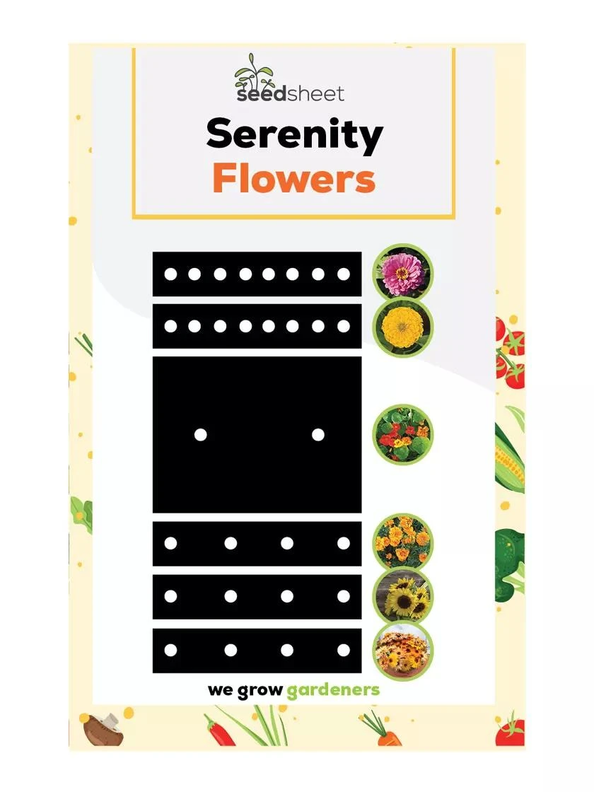 SeedSheets Organic Vegetable Garden, Serenity Flowers, 4' X 8' 2 SeedSheets Organic Vegetable Garden, Serenity Flowers, 4' X 8' - Image 2