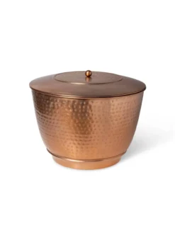 Hammered Copper Hose Pot With Lid -PlantJoy Store 8613311 5815