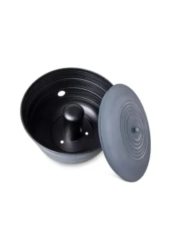 Ribbed Hose Pot With Lid -PlantJoy Store 8613332 5808