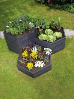 Modular Hexagon Raised Bed Kit, 28.5" -PlantJoy Store 8614244 04V 1