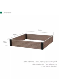 Essential Raised Garden Bed -PlantJoy Store 8614253 03V 3 4